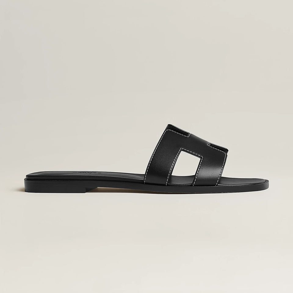 Hermes Sandalias Oran negro