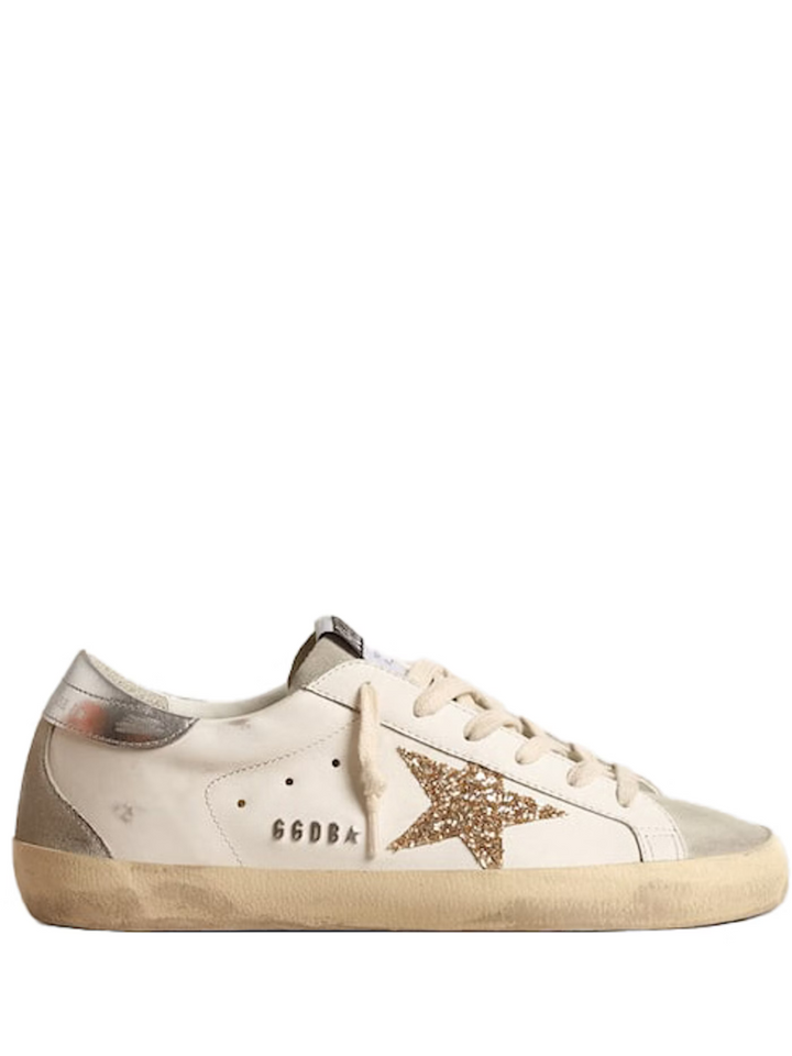 Golden Goose Super-Star Blanco Ice Gray Dorado Glitter - Calzado de mujer y hombre