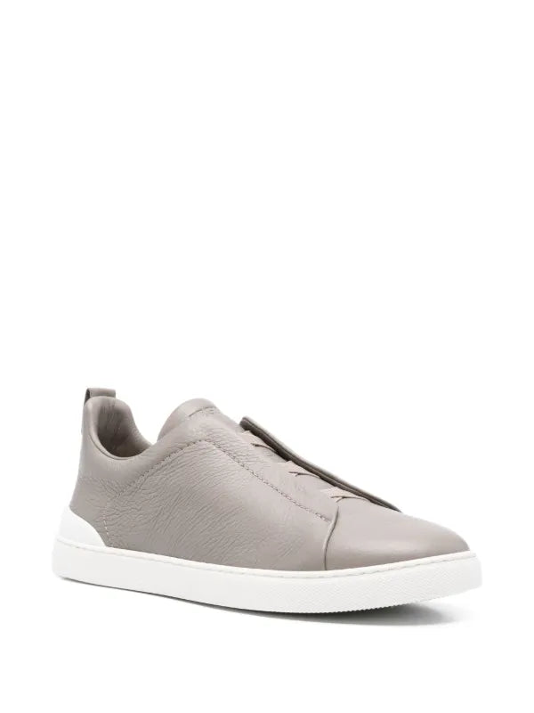 Zegna Triple Stitch sneakers gris claro - Calzado de mujer y hombre