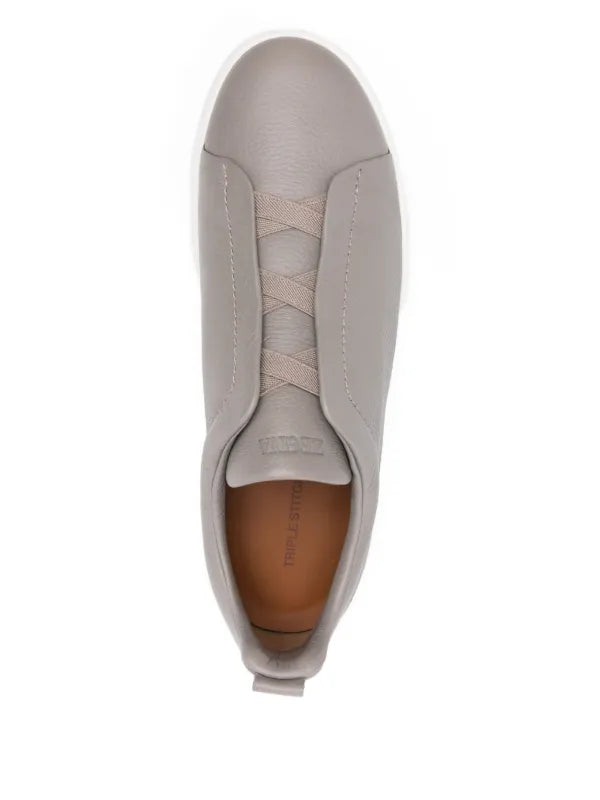 Zegna Triple Stitch sneakers gris claro - Calzado de mujer y hombre