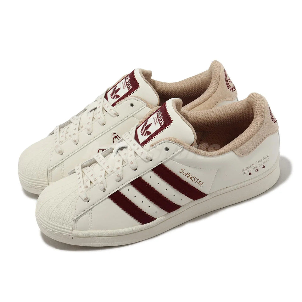 Adidas Originals x YU NAGABA Superstar Blanco Borgoña BEIGE VINO
