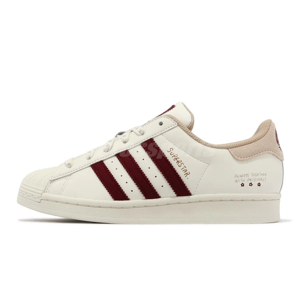 Adidas Originals x YU NAGABA Superstar Blanco Borgoña BEIGE VINO