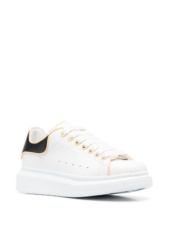 (G5) Alexander McQueen tenis bajos Oversize Talon Piel blanco talón negro beige - Calzado de mujer y hombre