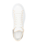 (G5) Alexander McQueen tenis bajos Oversize Talon Piel blanco talón negro beige - Calzado de mujer y hombre