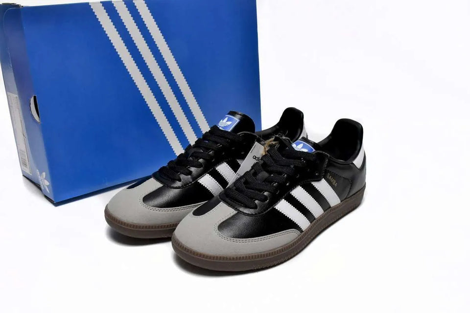 Samba Adidas Negro Blanco puntera gamuza beige - Calzado de mujer y hombre