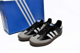 Samba Adidas Negro Blanco puntera gamuza beige - Calzado de mujer y hombre