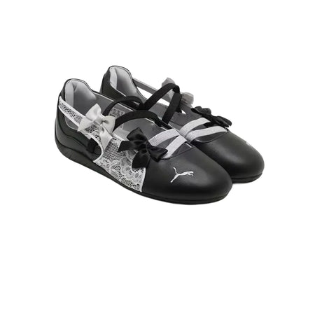PUMA SPEEDCAT BALLET LACES BLACK WHITE WOMENS - Calzado de mujer y hombre