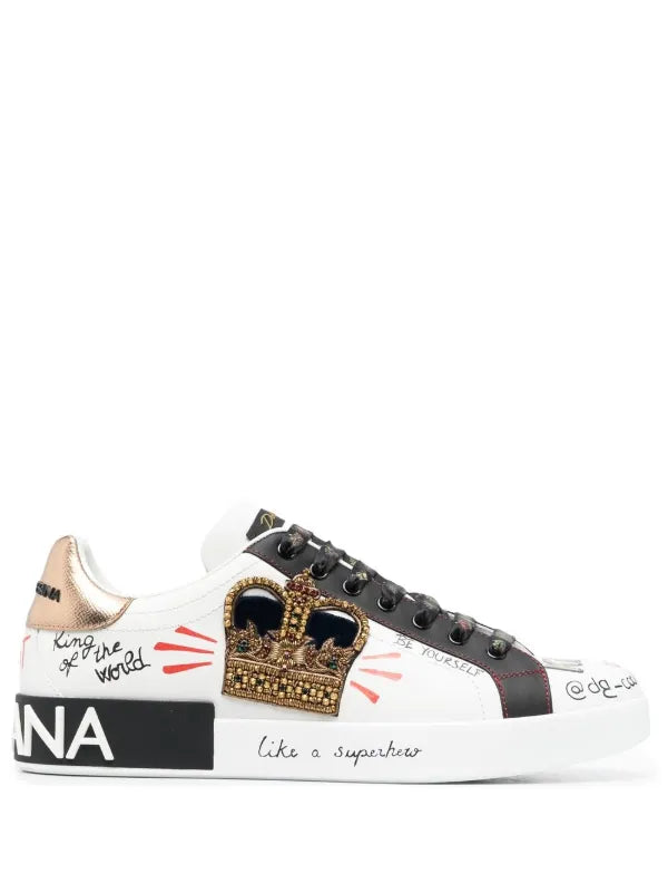 Dolce & Gabbana tenis Portofino con eslogan estampado - Calzado de mujer y hombre