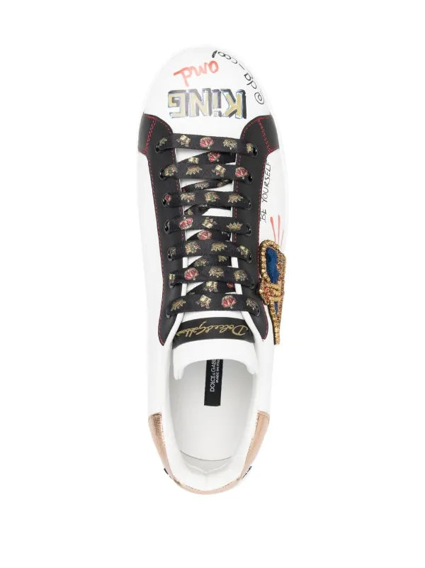 Dolce & Gabbana tenis Portofino con eslogan estampado - Calzado de mujer y hombre