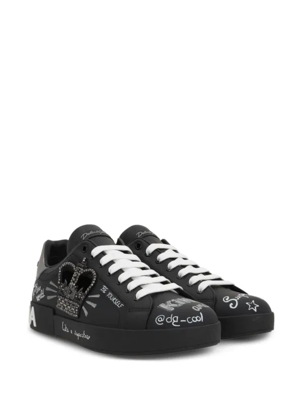 Dolce & Gabbana tenis con parche del logo negro - Calzado de mujer y hombre