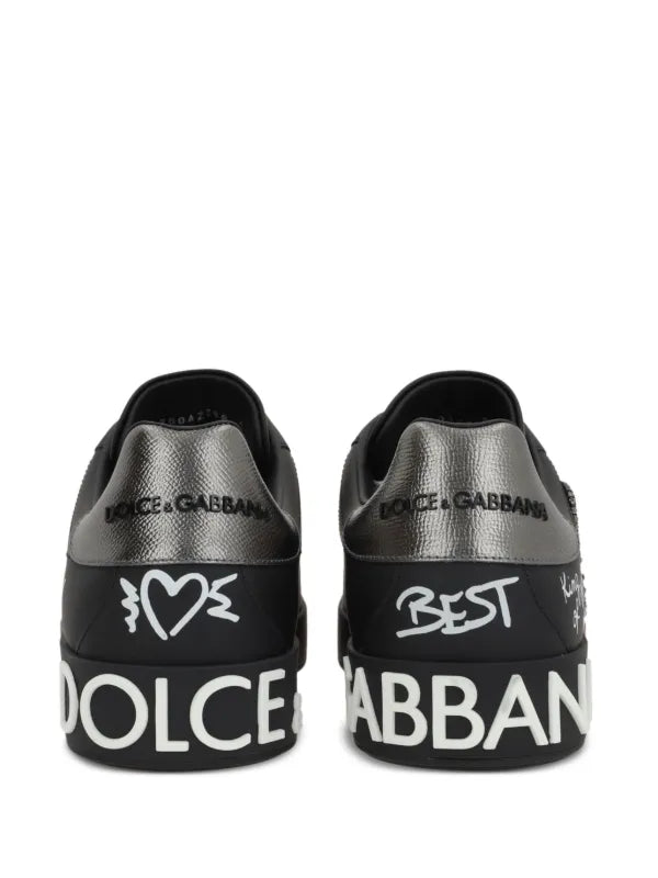 Dolce & Gabbana tenis con parche del logo negro - Calzado de mujer y hombre