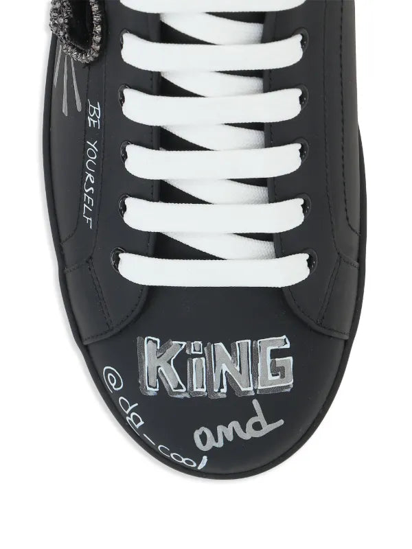 Dolce & Gabbana tenis con parche del logo negro - Calzado de mujer y hombre