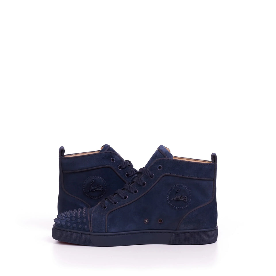 (G5) Christian Louboutin Lou Spikes Azul Marino - Calzado de mujer y hombre