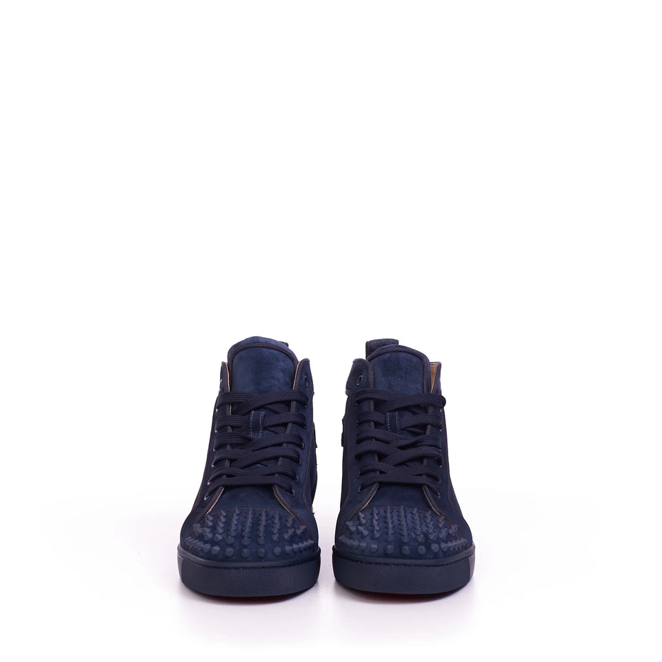 (G5) Christian Louboutin Lou Spikes Azul Marino - Calzado de mujer y hombre