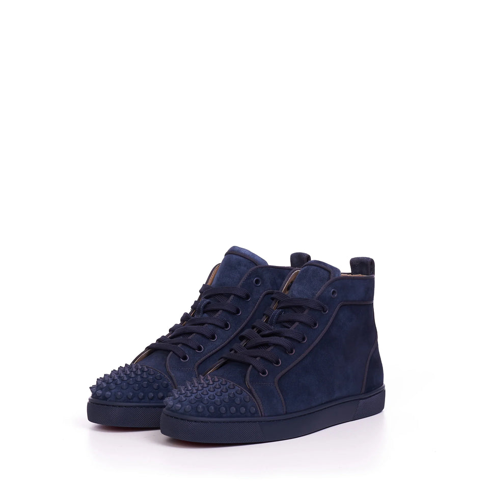 (G5) Christian Louboutin Lou Spikes Azul Marino - Calzado de mujer y hombre