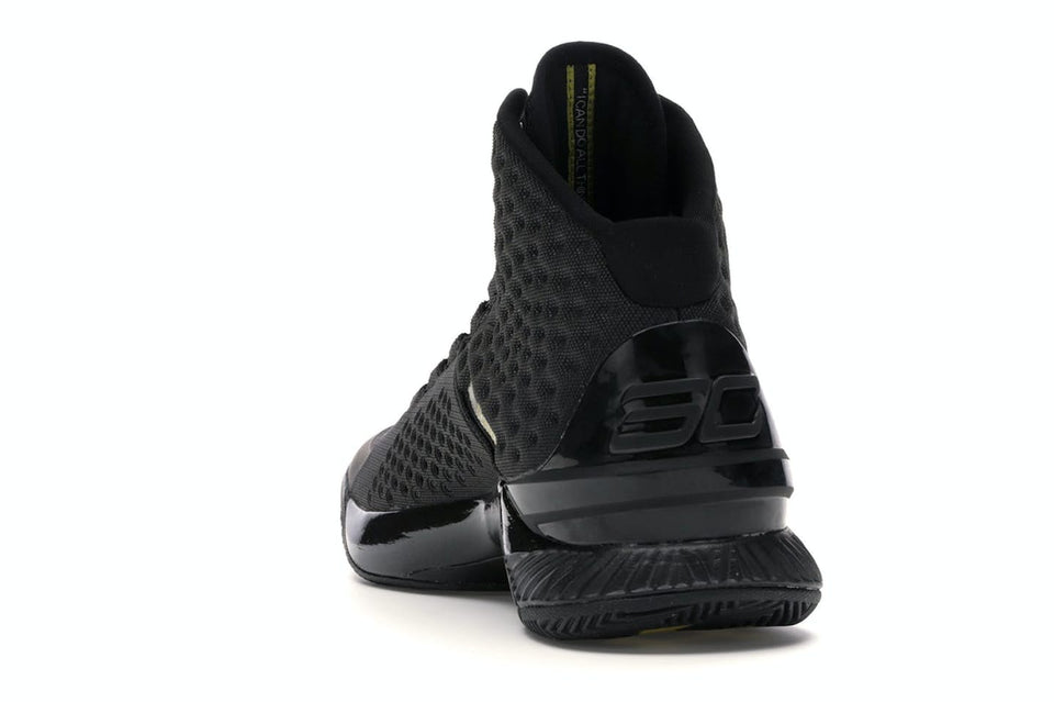 Under Armour Curry 1 Estandarte Negro y Dorado bota original
