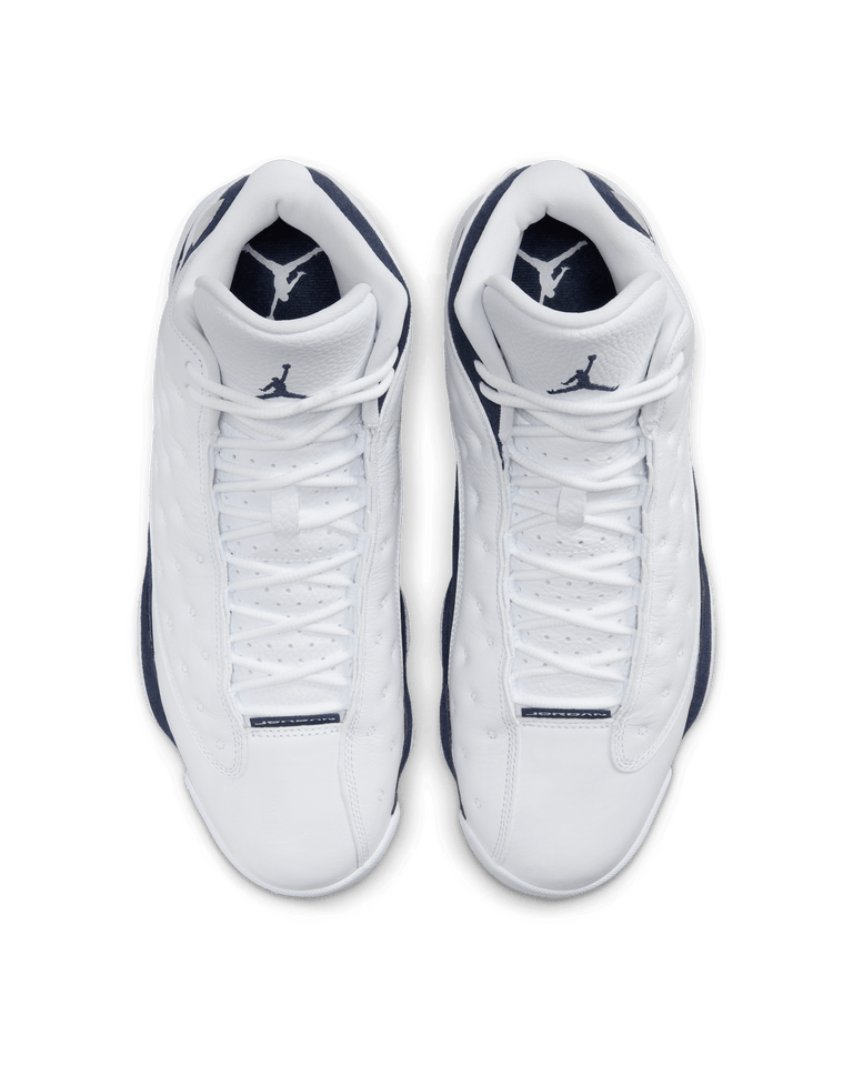 Air Jordan 13 White and Midnight Navy blanco azul marino