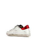 Tenis Casual Golden Goose Superstar blanco verde talon rojo