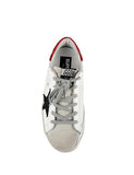 Tenis Casual Golden Goose Superstar blanco verde talon rojo