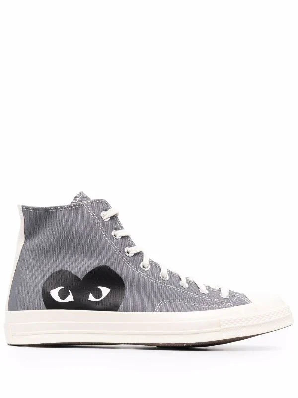 N373O Converse tenis altos de Comme Des Garçons Play x Converse Gris - Calzado de mujer y hombre