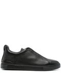 ZEGNA Tenis Triple Stitch Hombre Negro Piel - Calzado de mujer y hombre