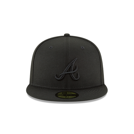 Gorra SnapBack New Era Atlanta Braves Black On Black 59FIFTY Cerrada