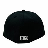 Gorra SnapBack New Era Atlanta Braves Black On White 59FIFTY Cerrada negro blanco