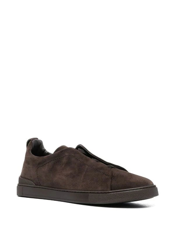 Zegna triple stitch gamuza negro