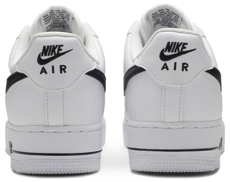 TENIS NIKE AIR FORCE 1 LOW WHITE BLACK 2020 - Calzado de mujer y hombre
