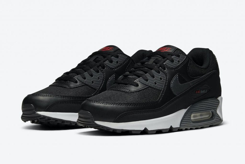 N370 NIKE AIR MAX 90 NIKE NEGRO ROJO - Calzado de mujer y hombre