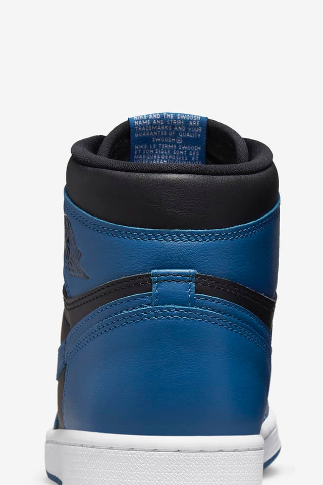 N370O Jordan 1 retro marina blue tenis de moda sneakers en piel - Calzado de mujer y hombre