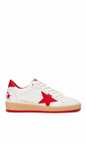 Golden Goose Ball Star en color blanco con una estrella lateral roja - Calzado de mujer y hombre
