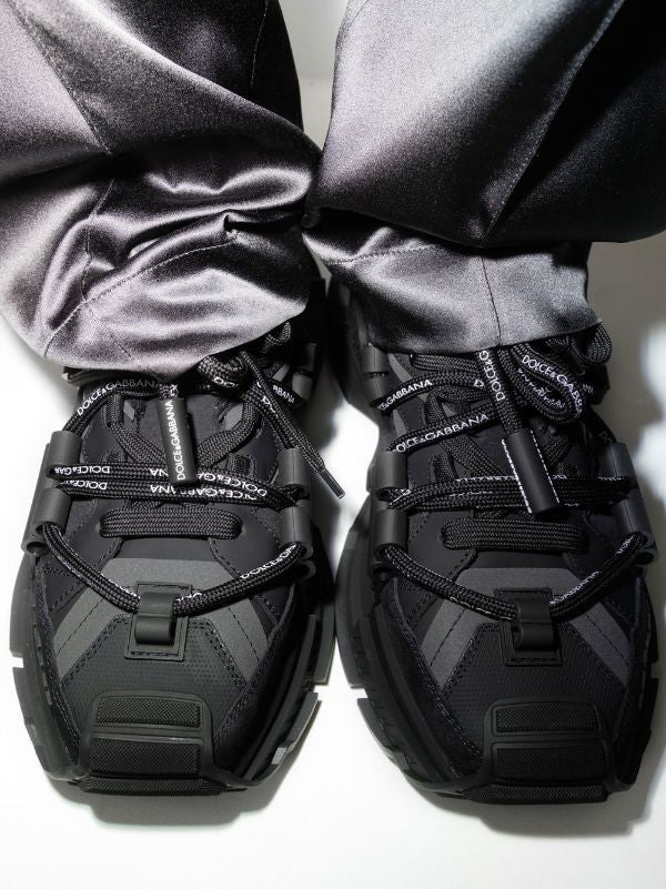 N372O Dolce & Gabbana tenis bajos Space negro negro - Calzado de mujer y hombre