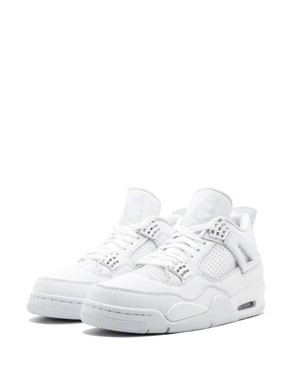 N372O (G5) air jordan retro 4 blanco metallic plata pure money - Calzado de mujer y hombre