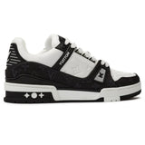 (G5) LOUIS VUITTON LV MONOGRAM BLACK DENIM SNEAKER TRAINER Negro blanco - Calzado de mujer y hombre