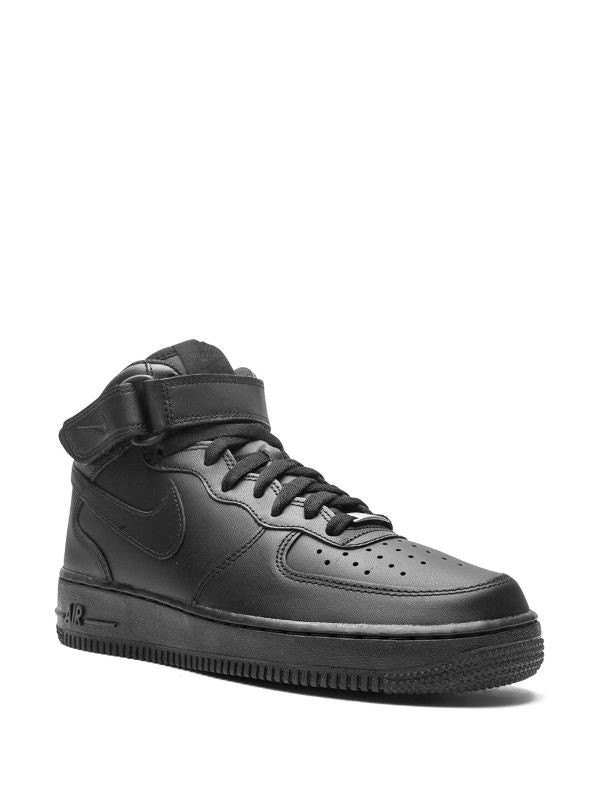 N370O Nike tenis Air Force 1 Mid '07 2021 Release Triple Black bota negro - Calzado de mujer y hombre
