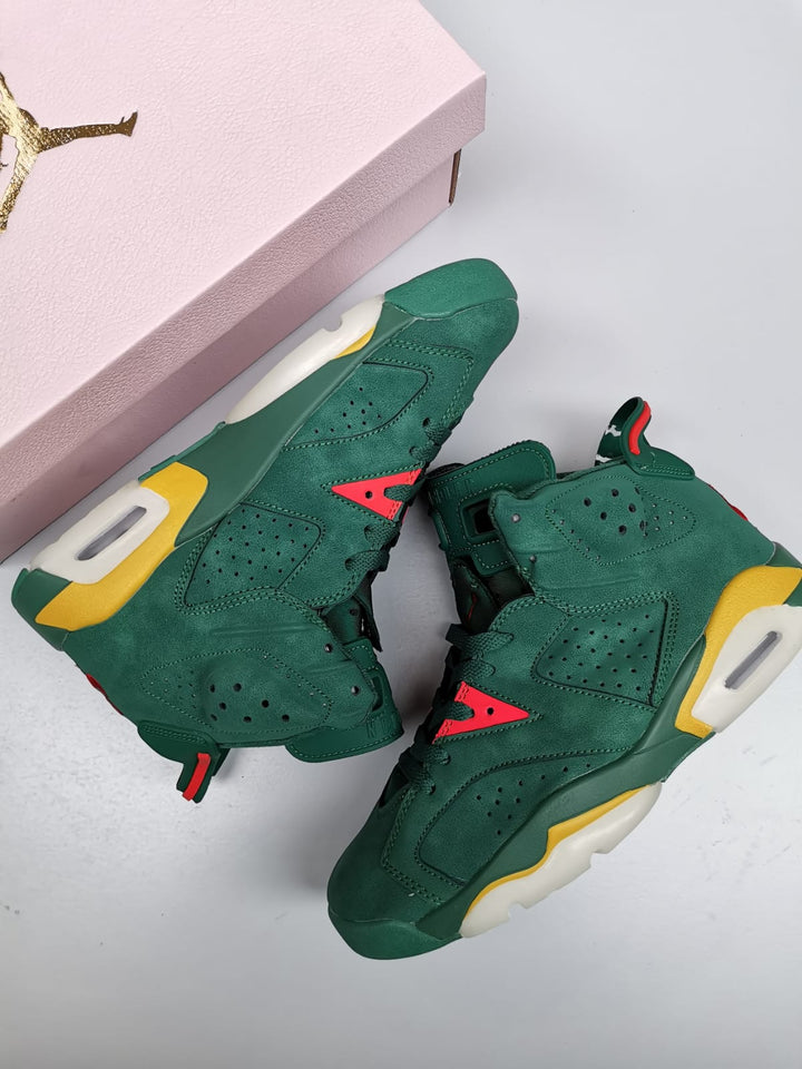 N370O tenis jordan 6 verde gamuza - Calzado de mujer y hombre