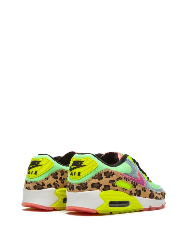 N370O Tenis bajos Air Max 90 LX Denim Leopard Print - Calzado de mujer y hombre