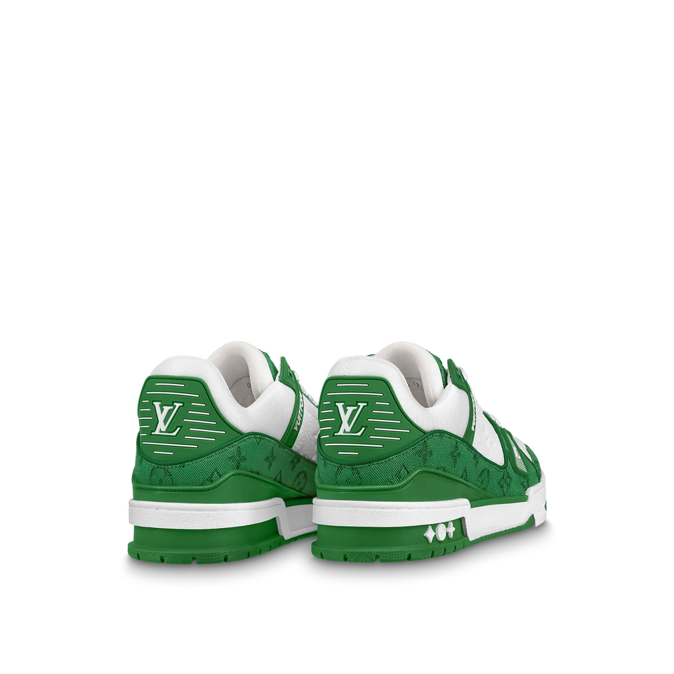 N372O TENIS LV TRAINER DENIM VERDE LOUIS VUITTON - Calzado de mujer y hombre