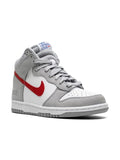Tenis Nike Dunk High Light Smoke Grey and Gym Red
