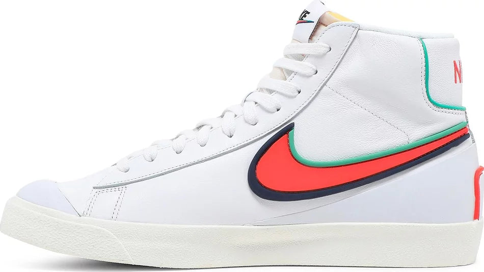 N372O Nike Blazer mid blanco rojo - Calzado de mujer y hombre