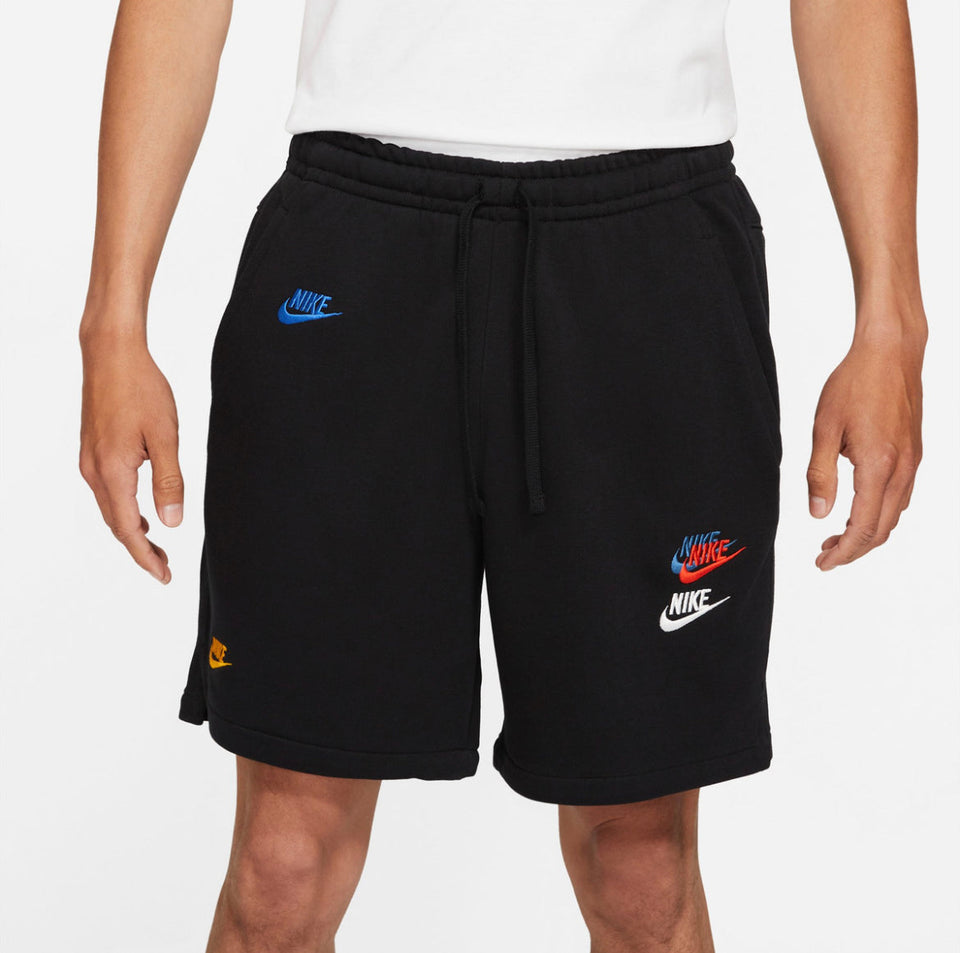 N370O Short Nike negro bordado múltilogos - Calzado de mujer y hombre