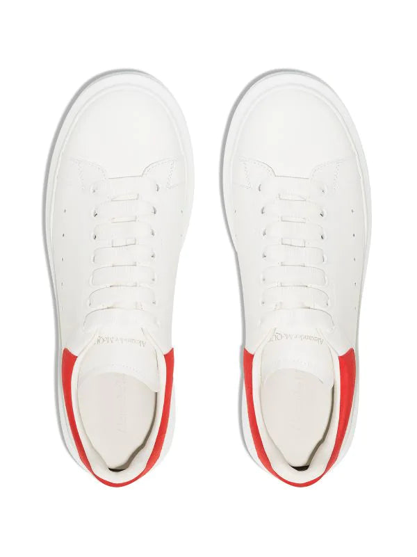 N370O Alexander McQueen tenis bajos Oversized Blanco Rojo - Calzado de mujer y hombre