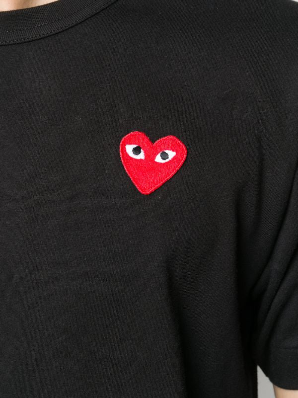 N372O COMME DES GARÇONS PLAYS Camiseta Heart de algodón con logo - Calzado de mujer y hombre