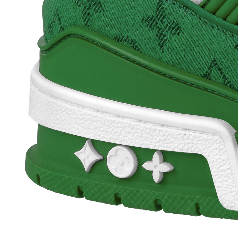 N372O TENIS LV TRAINER DENIM VERDE LOUIS VUITTON - Calzado de mujer y hombre