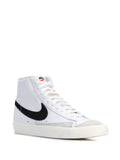 N373O Nike blazer mid 77 vintage blanco negro clásico piel - Calzado de mujer y hombre