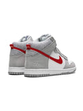 Tenis Nike Dunk High Light Smoke Grey and Gym Red