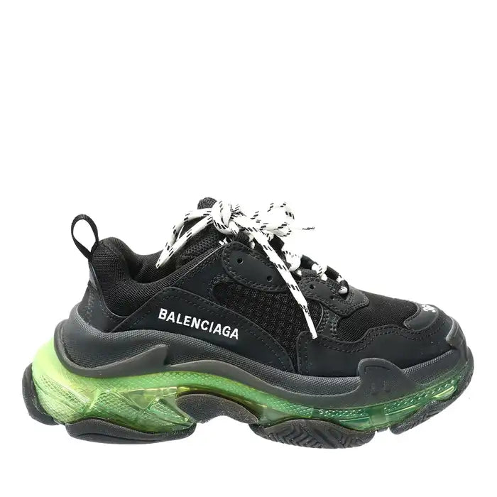 N370O Balenciaga tenis Triple S NEGRO VERDE - Calzado de mujer y hombre