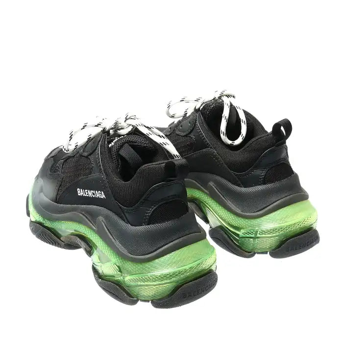 N370O Balenciaga tenis Triple S NEGRO VERDE - Calzado de mujer y hombre