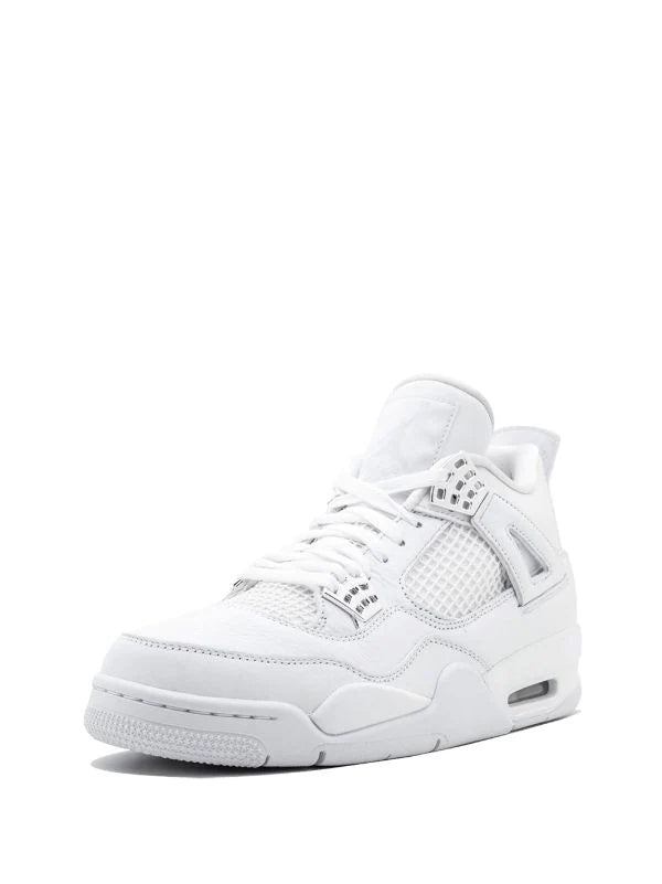 N372O (G5) air jordan retro 4 blanco metallic plata pure money - Calzado de mujer y hombre